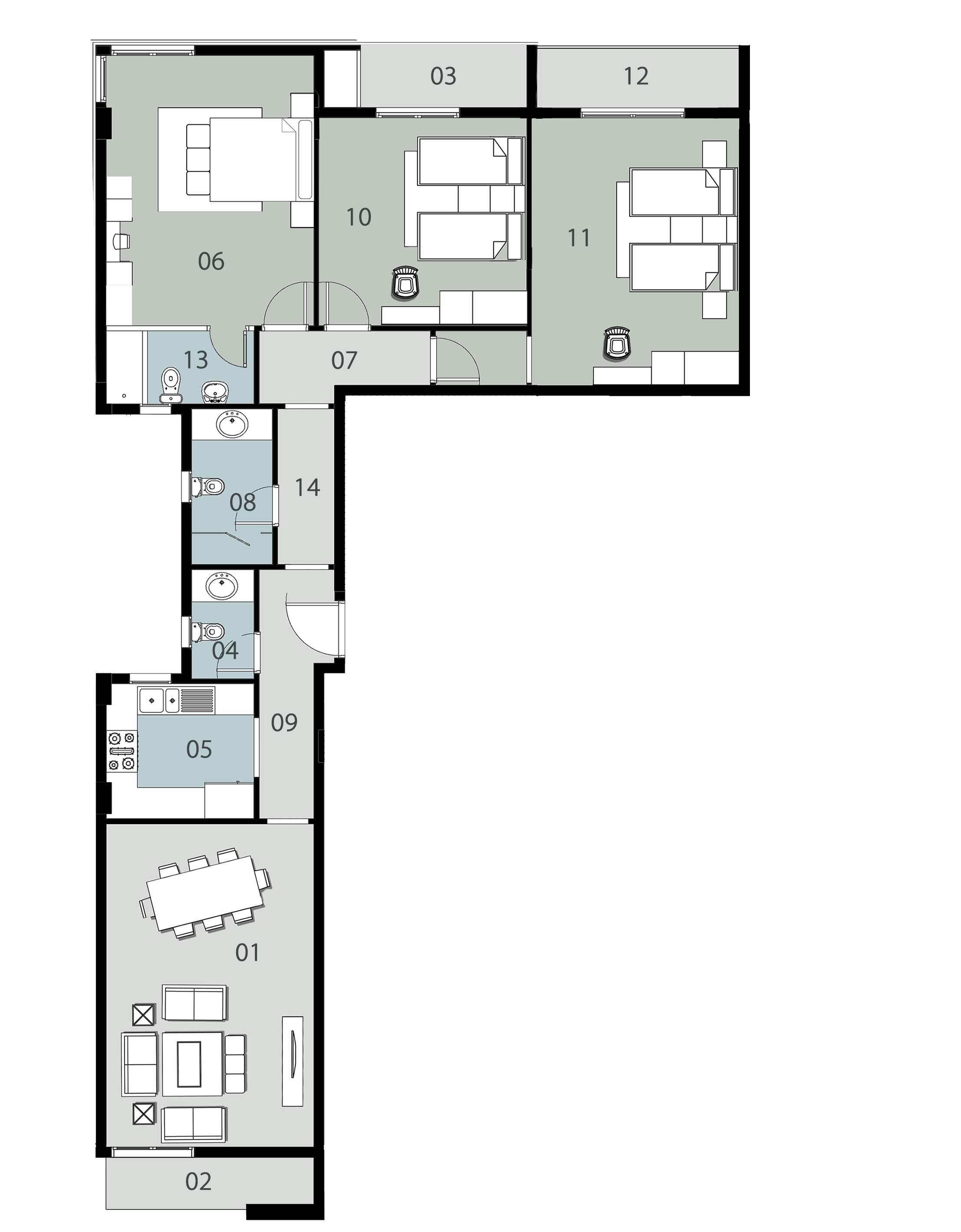 (1a & 1b) الطابق العلوى
